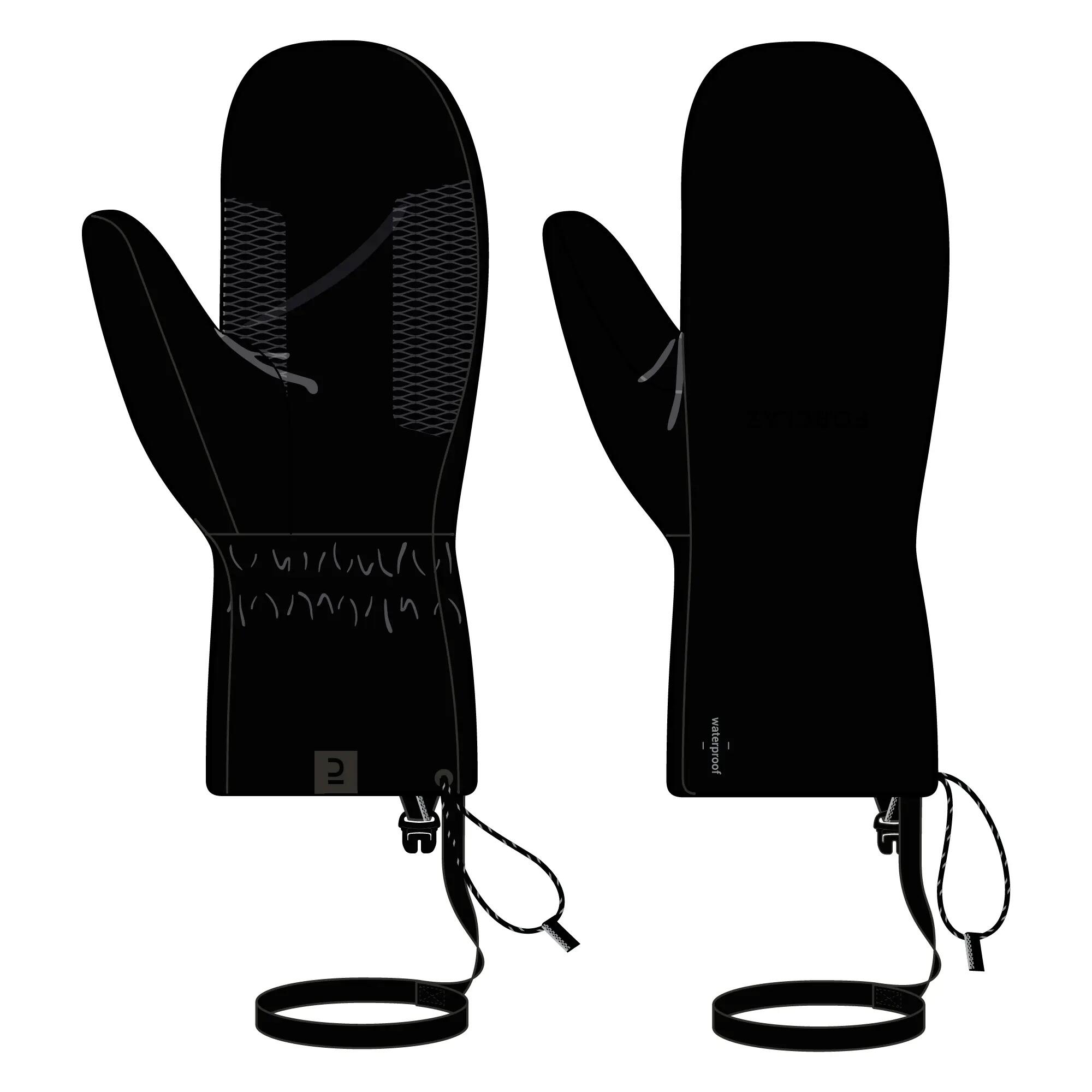 Sobreguantes de trekking impermeables negros para adulto MT500 14/15
