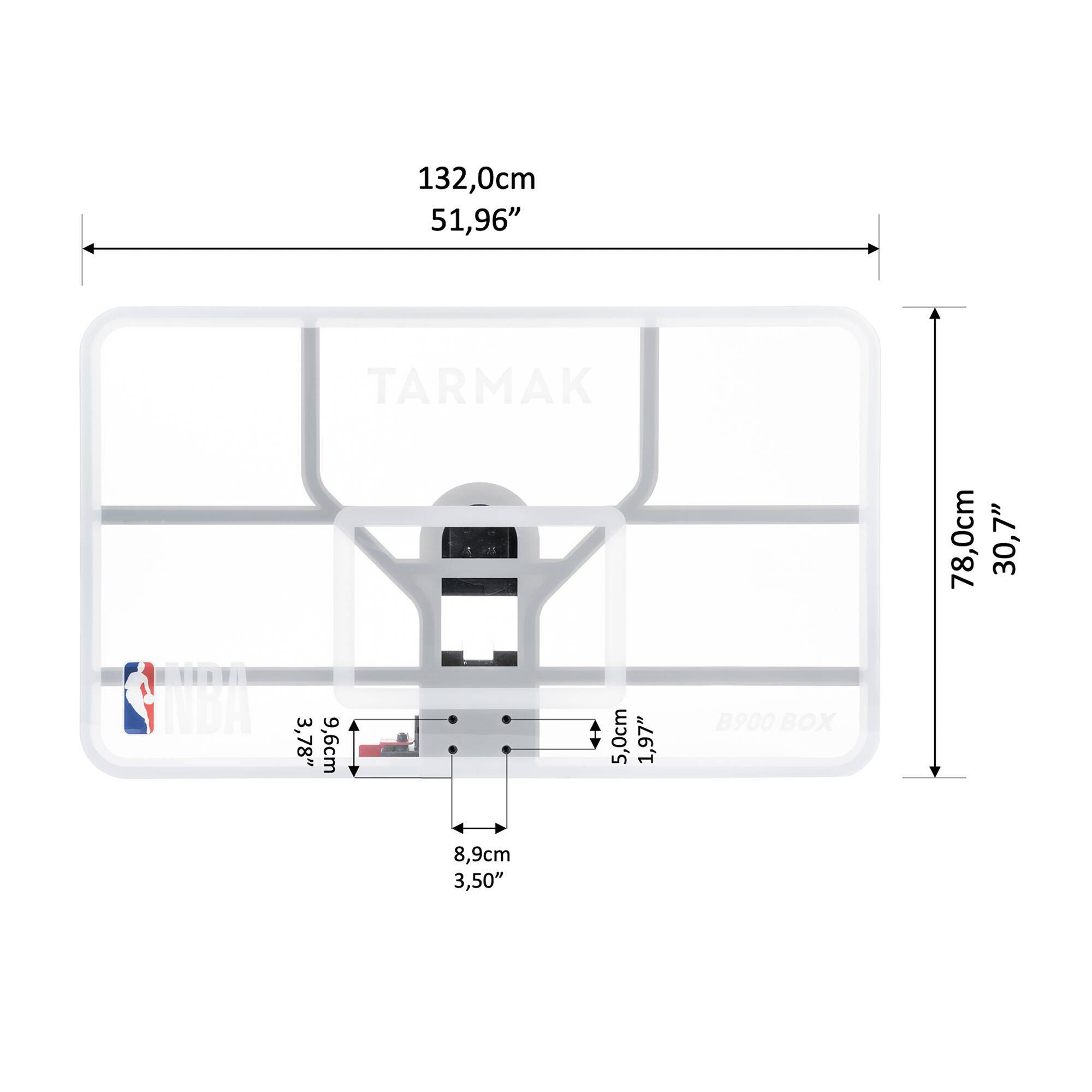 Basketball Hoop Backboard - B900 Box Backboard -  4