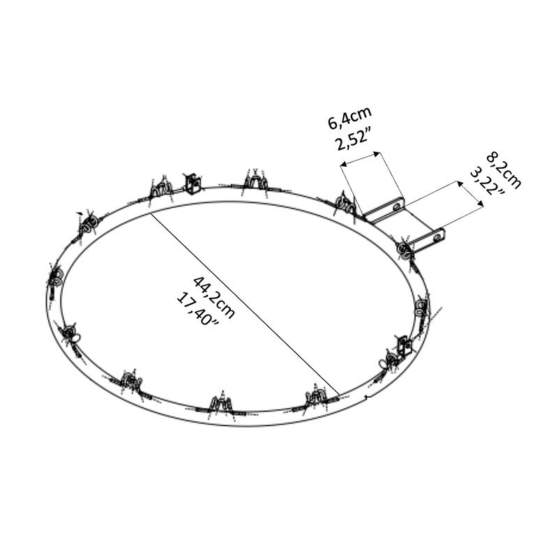 Backboard en ring basketbalpaal B500 Box