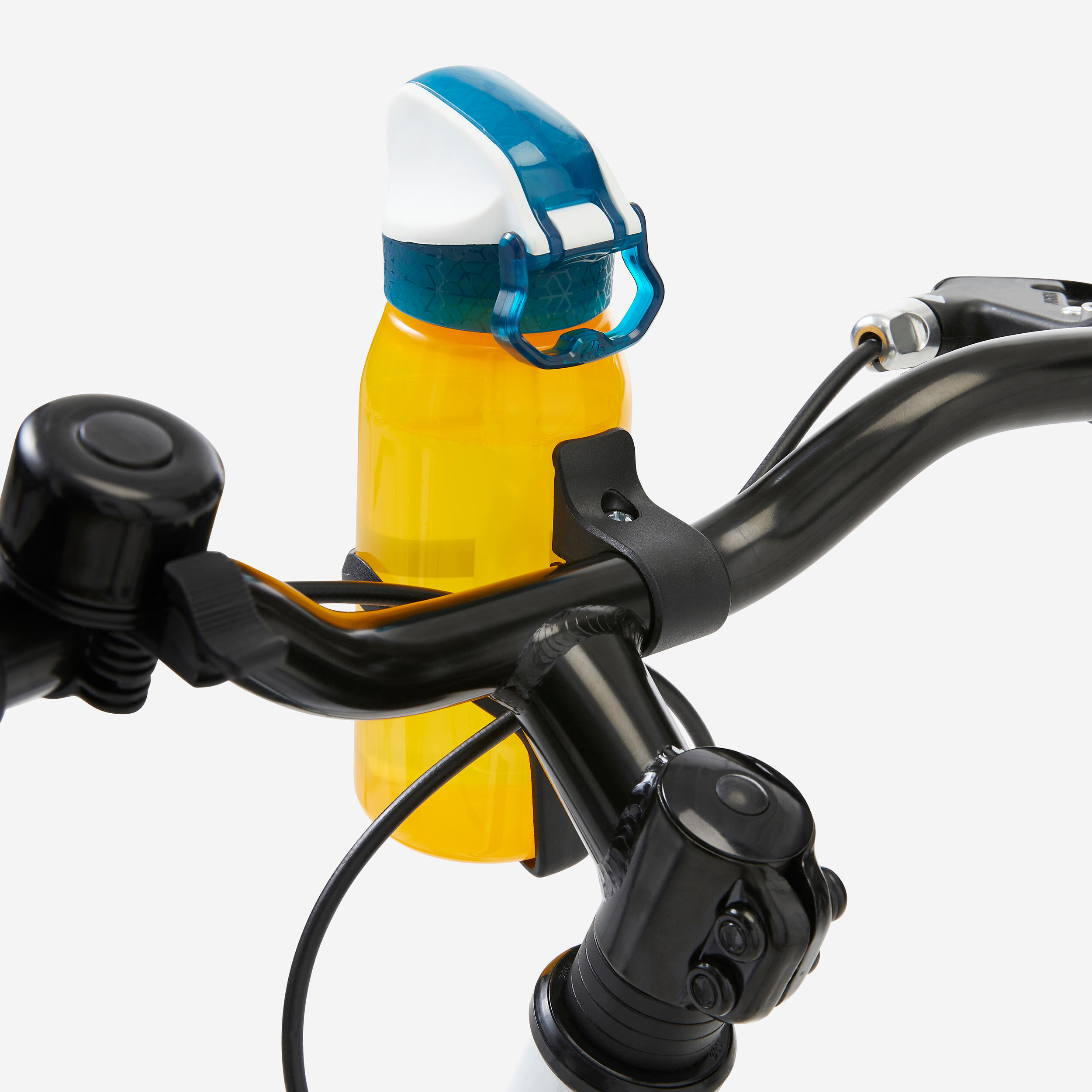 Botella para bicicleta con popote amarilla de 350 ml para niños de 3 a 6 años 5/7