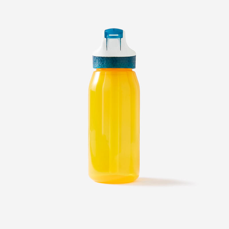 Fahrrad-Trinkflasche mit Trinkhalm Kinder 3-6 Jahre 350 ml gelb