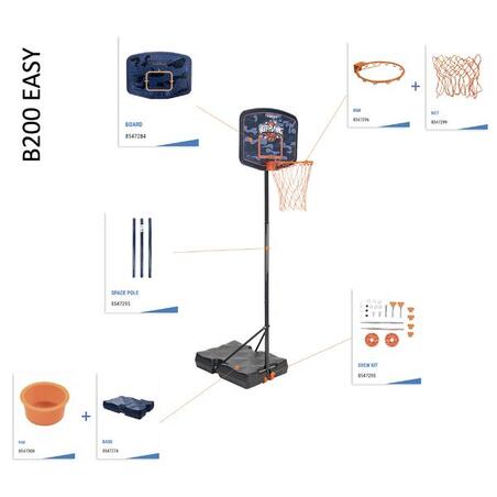 Tabla za koš za košarku B200 EASY SPACE