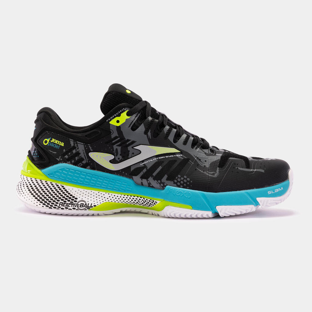 Men's Padel Shoes Slam - Black/Turquoise