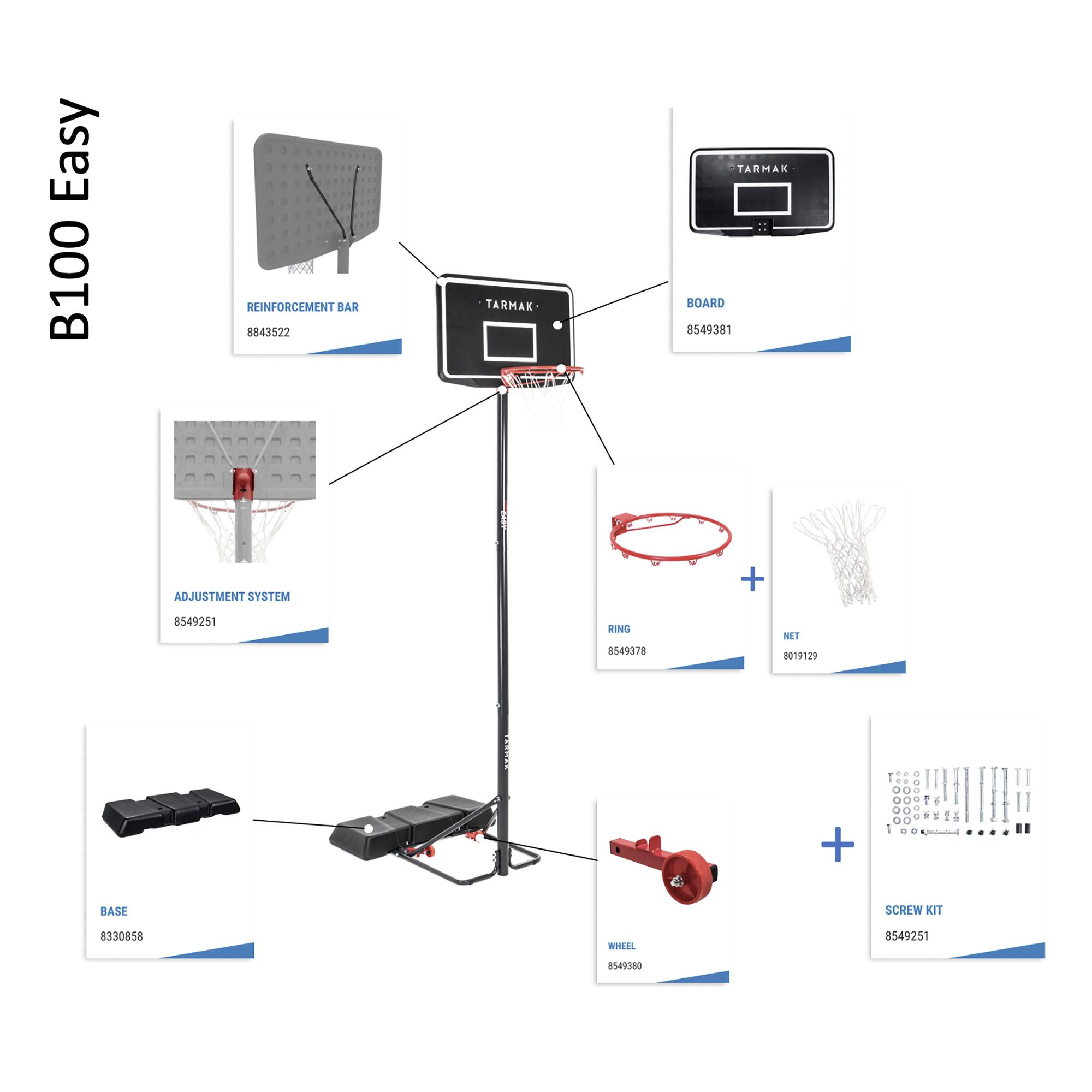 Basketball Basket Height Adjustment System - B 100 Easy - TARMAK