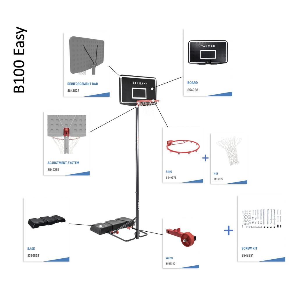 SISTEMA DE RUEDAS PARA ARO DE BÁSQUETBOL B100 EASY (PAR)