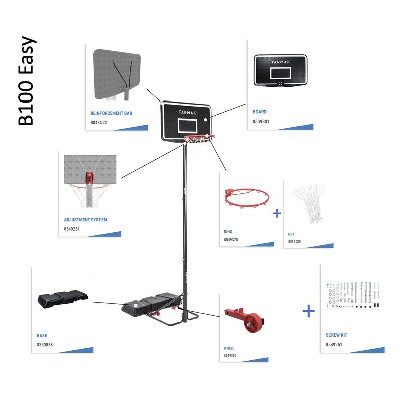 Rädersystem für Basketball-Korbanlage 2er-Set - B100 Easy 