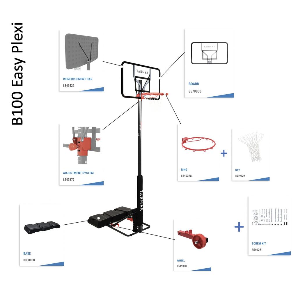 Verstärkungsstangen für das Brett des Basketballkorbs - B100 