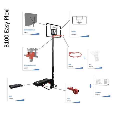 Krepšinio lentos ratukų sistema „B100 Easy“, 2 vnt.