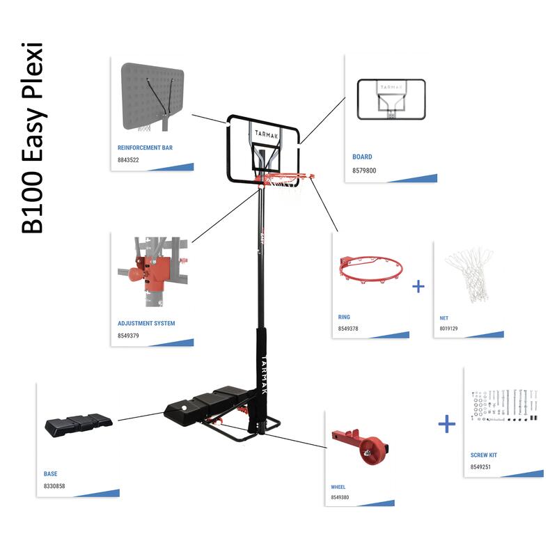 Basketball Backboard B100 Easy Plexi TARMAK Decathlon