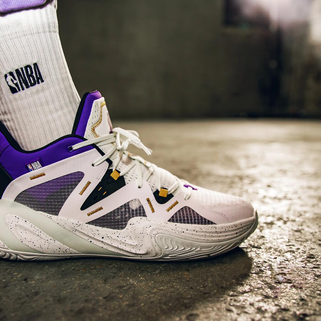 Basketbalová obuv Los Angeles Lakers 900 NBA MID-3 unisex biela