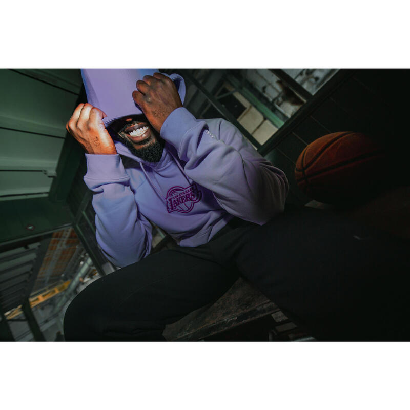 Basketbalhoodie heren/dames 900 NBA Los Angeles Lakers paars