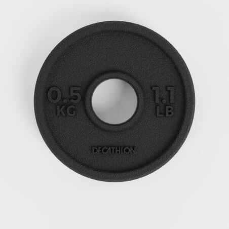 Litoželezna ploščata utež (0,5 kg, 28 mm)