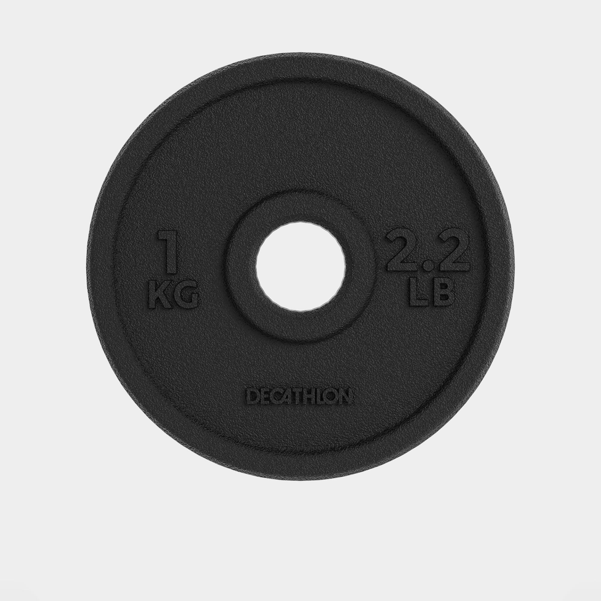 Weight Training 1 kg 28 mm 80% Recycled Cast Iron Plate -  1