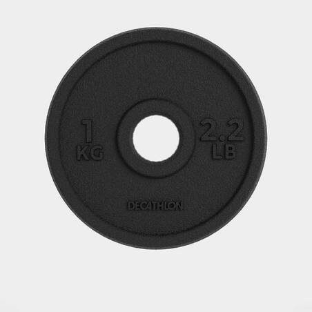 Cast Iron Weight Training Disc Weight 1 kg 28 mm