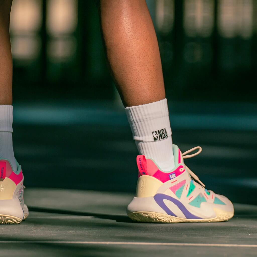 Ανδρικά/γυναικεία παπούτσια μπάσκετ 900 NBA MID-3 - Λευκό/NBA Los Angeles Lakers