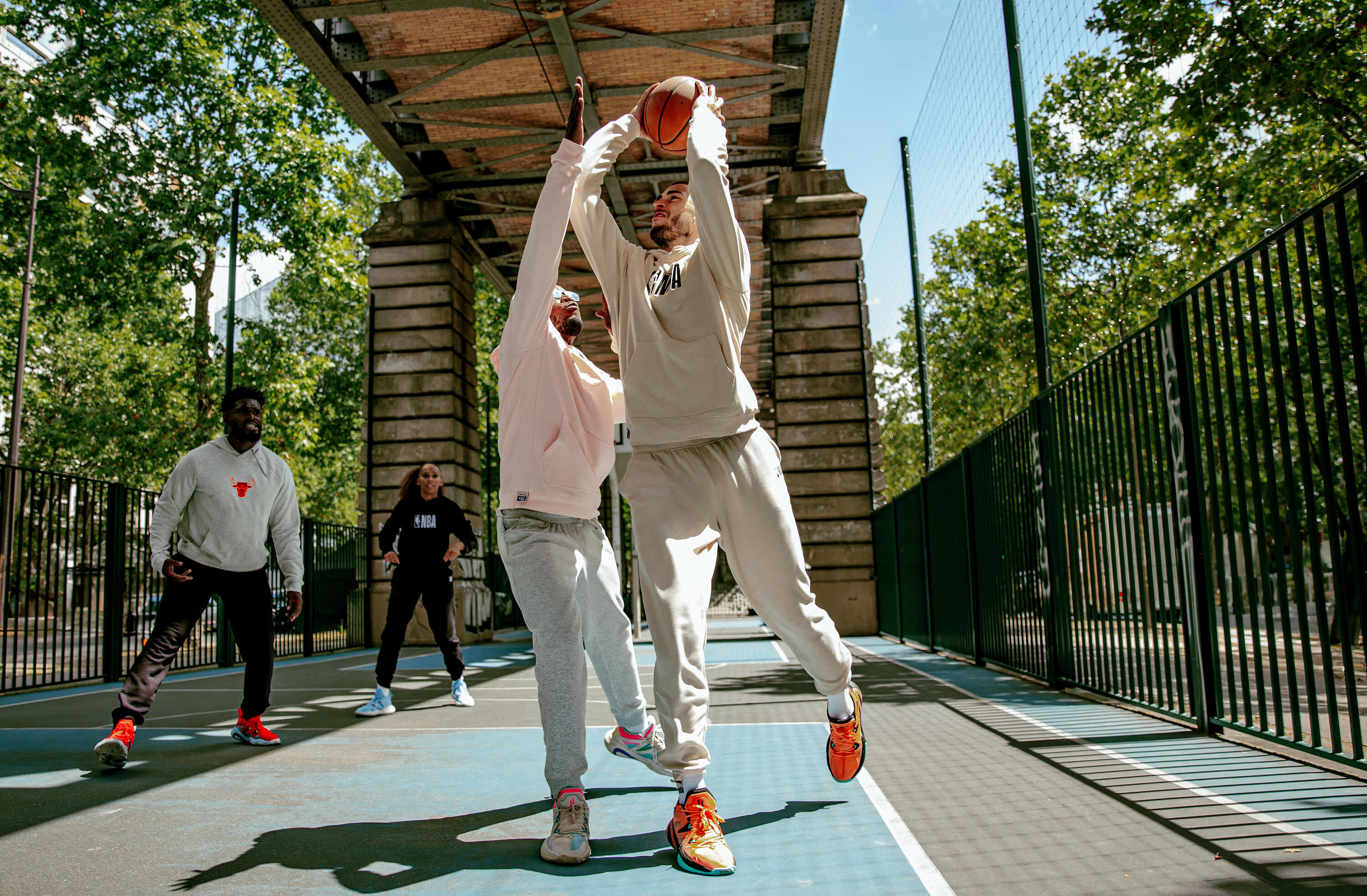Calças de Basquetebol Homem/Mulher P900 NBA Cinzento 8/16