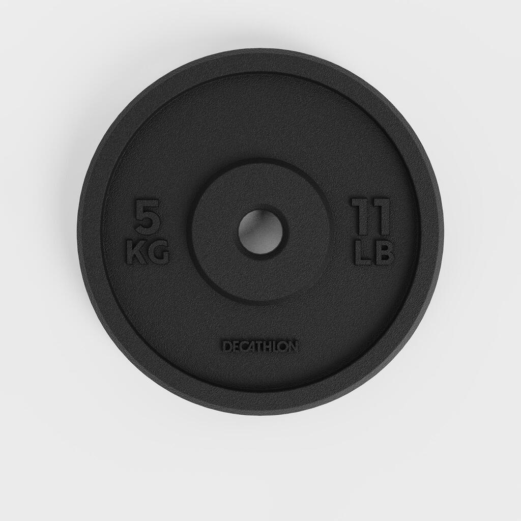 Čuguna svarcelšanas treniņu disks, 5 kg, 28 mm
