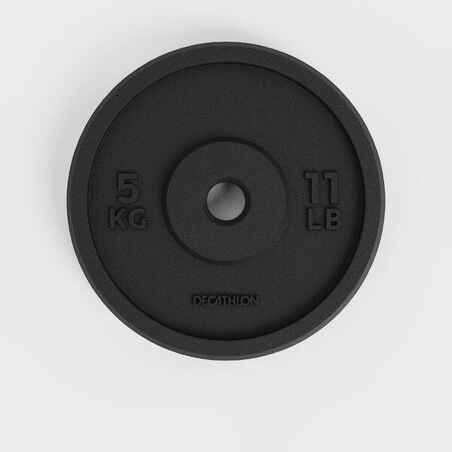 Disco de hierro de 5kg para barras de 28mm Corength negro