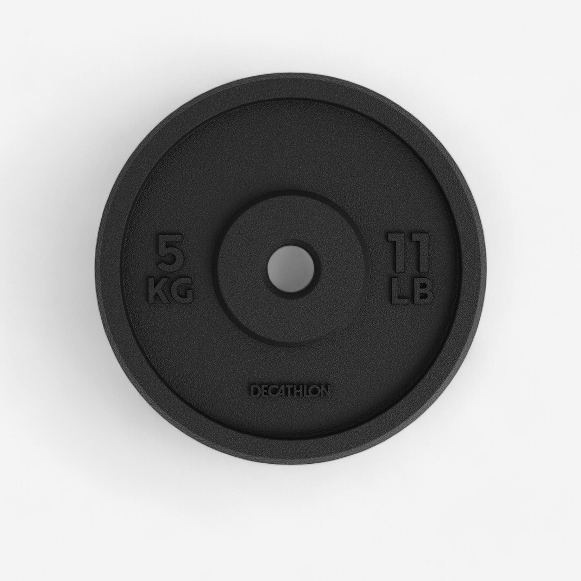 Weight Training 5 kg 28 mm 80% Recycled Cast Iron Plate