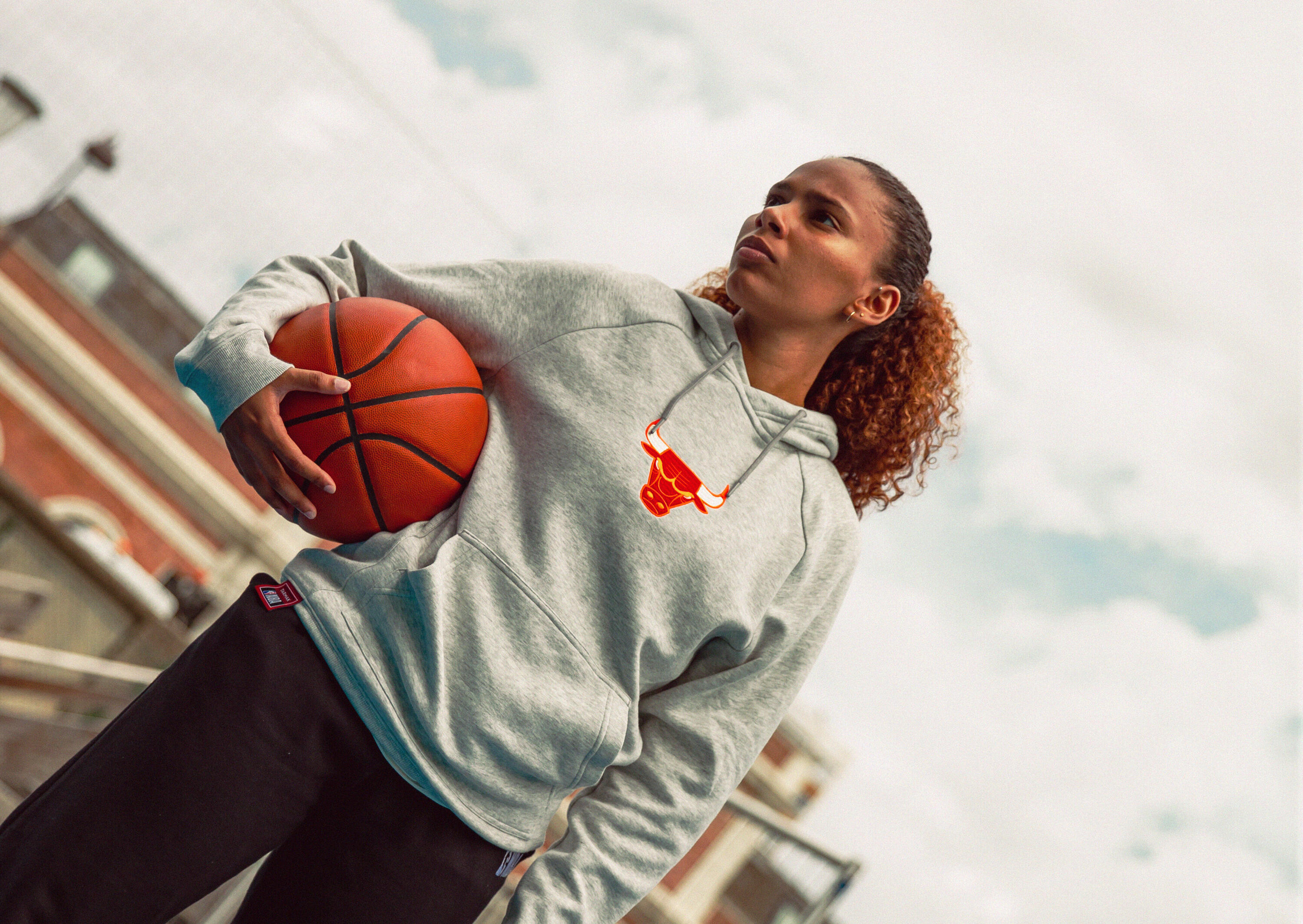 Sudadera con capucha NBA Bulls unisex 900, gris 10/16