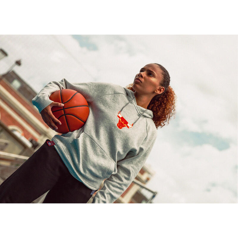 Damen/Herren Basketball Kapuzenpullover NBA Chicago Bulls - Hoodie 900 grau
