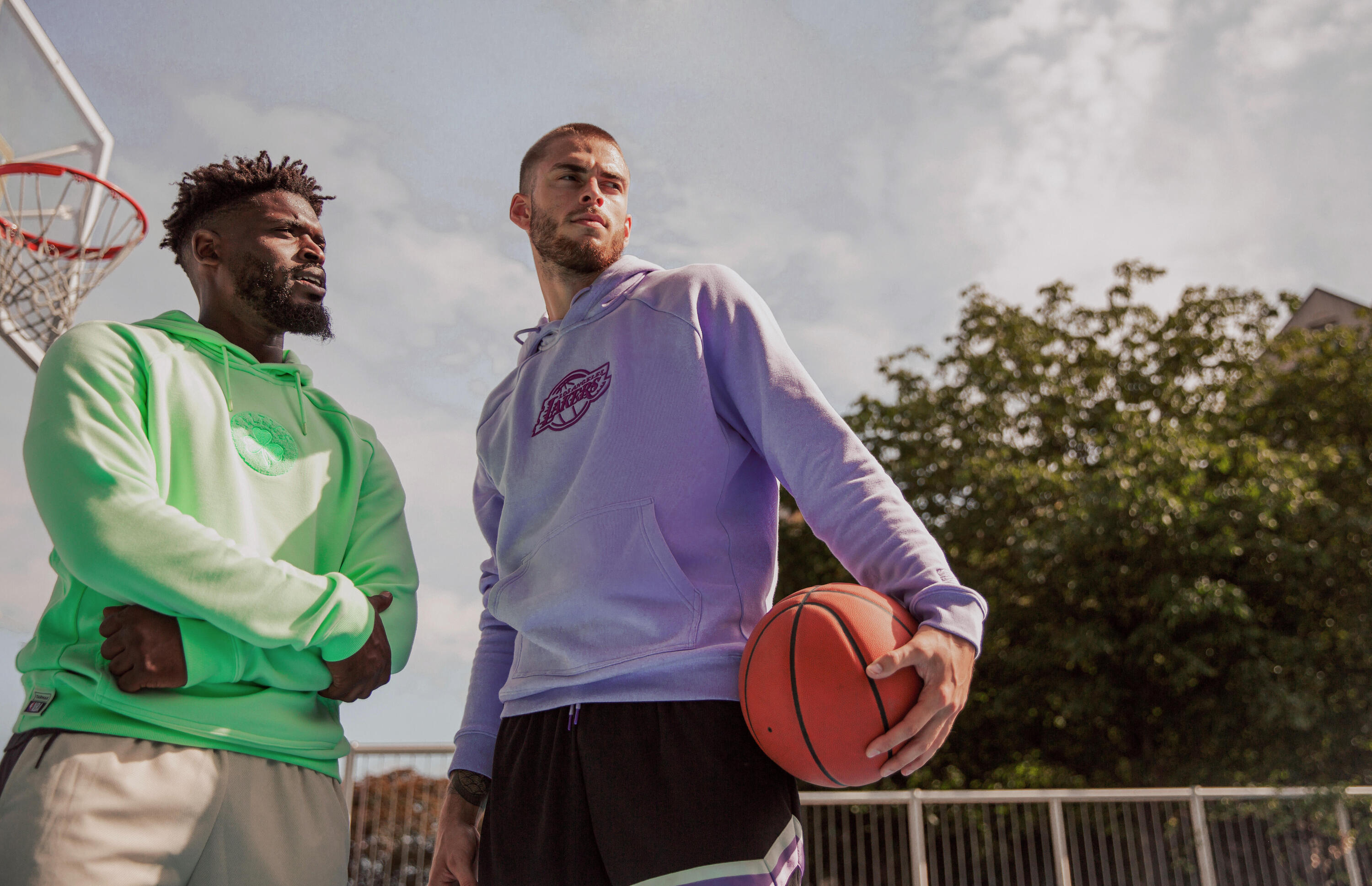 Damen/Herren Basketball Hoodie mit Kapuze Los Angeles Lakers NBA - 900 violett  16/16