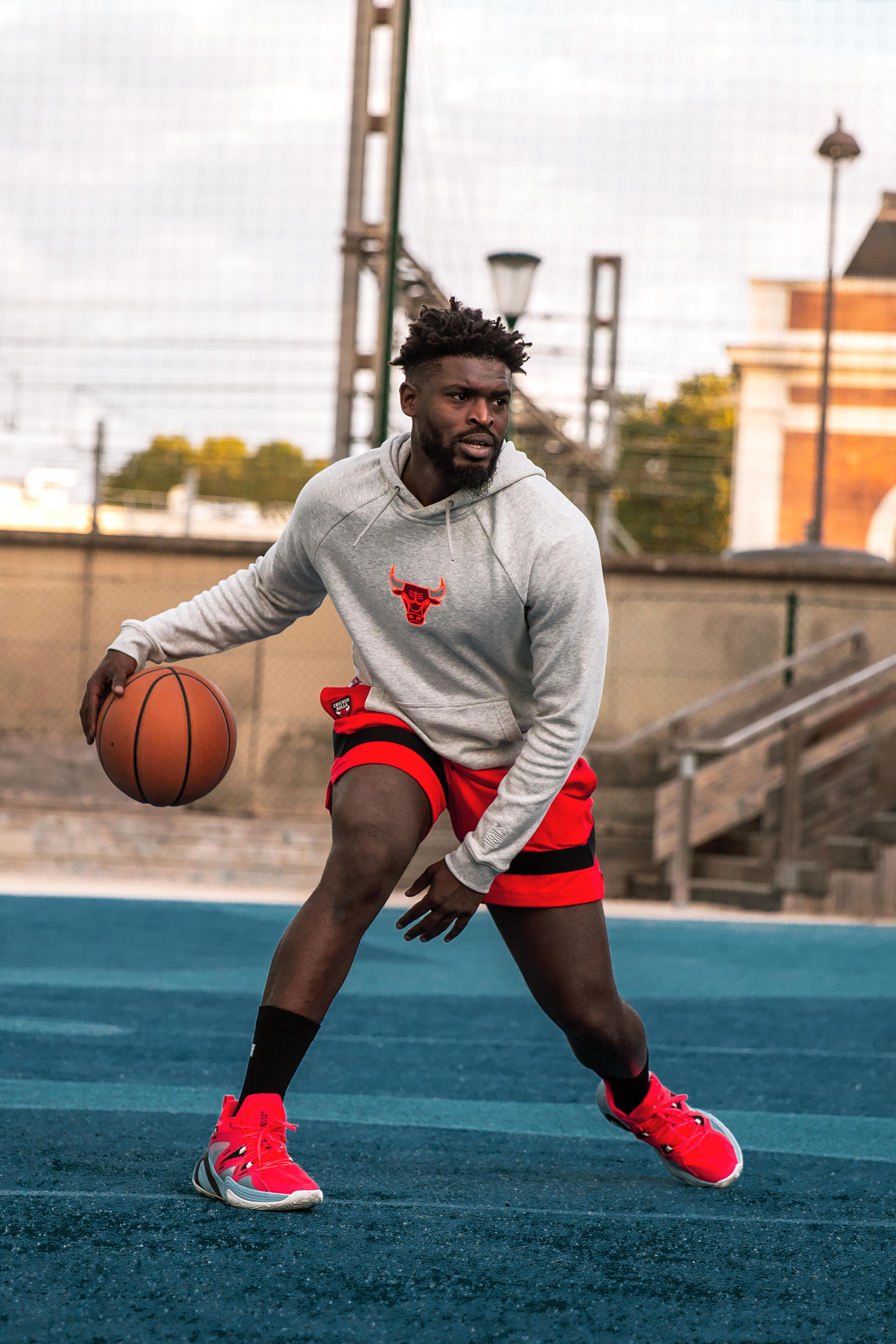 Sudadera con capucha NBA Bulls unisex 900, gris 12/16