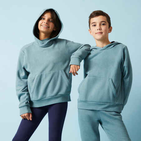 Sudadera Capucha Niños Verde Caqui Algodón