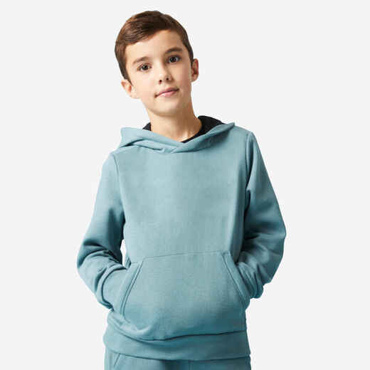 
      Vaikiškas medvilninis džemperis su gobtuvu, kedro spalvos
  