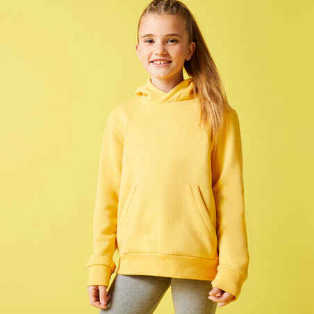 Kids' Cotton Hooded Sweatshirt - Yellow