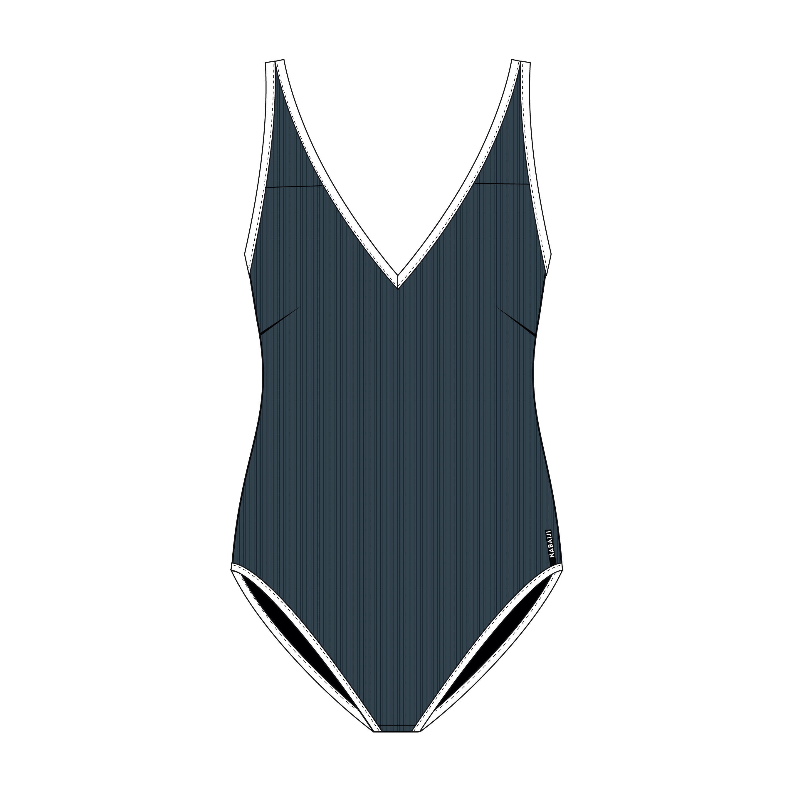 Women's 1-piece Swimsuit Virginia Dark Blue 9/9