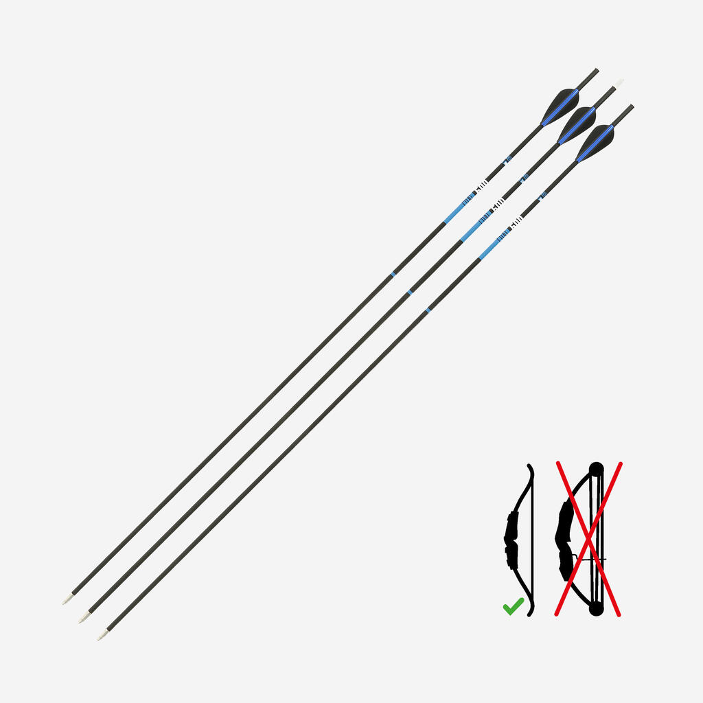 FLECHES TIR A L'ARC CLUB 500 X3 CARBONE ARC CLASSIQUE