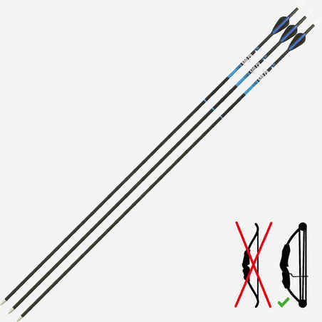 Carbon Arrows for Compound Bow Tri-Pack Club 500 CB