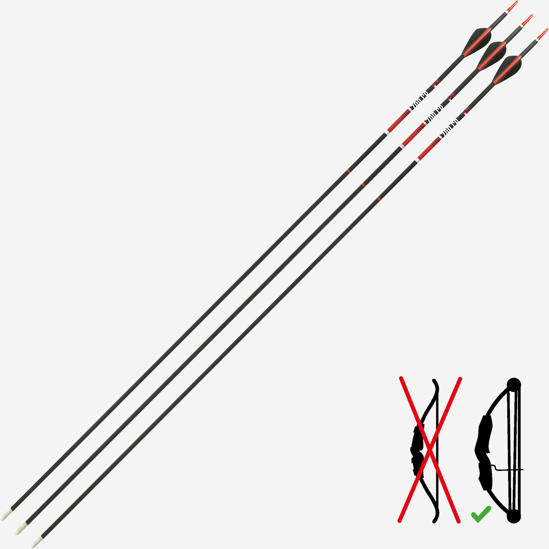 Fleches club 700 cb x3 carbone arc a poulies - Mobilité urbaine et outdoor - Sports de précision - GEOLOGIC-Decathlon PRO - Clubs - Entreprises -