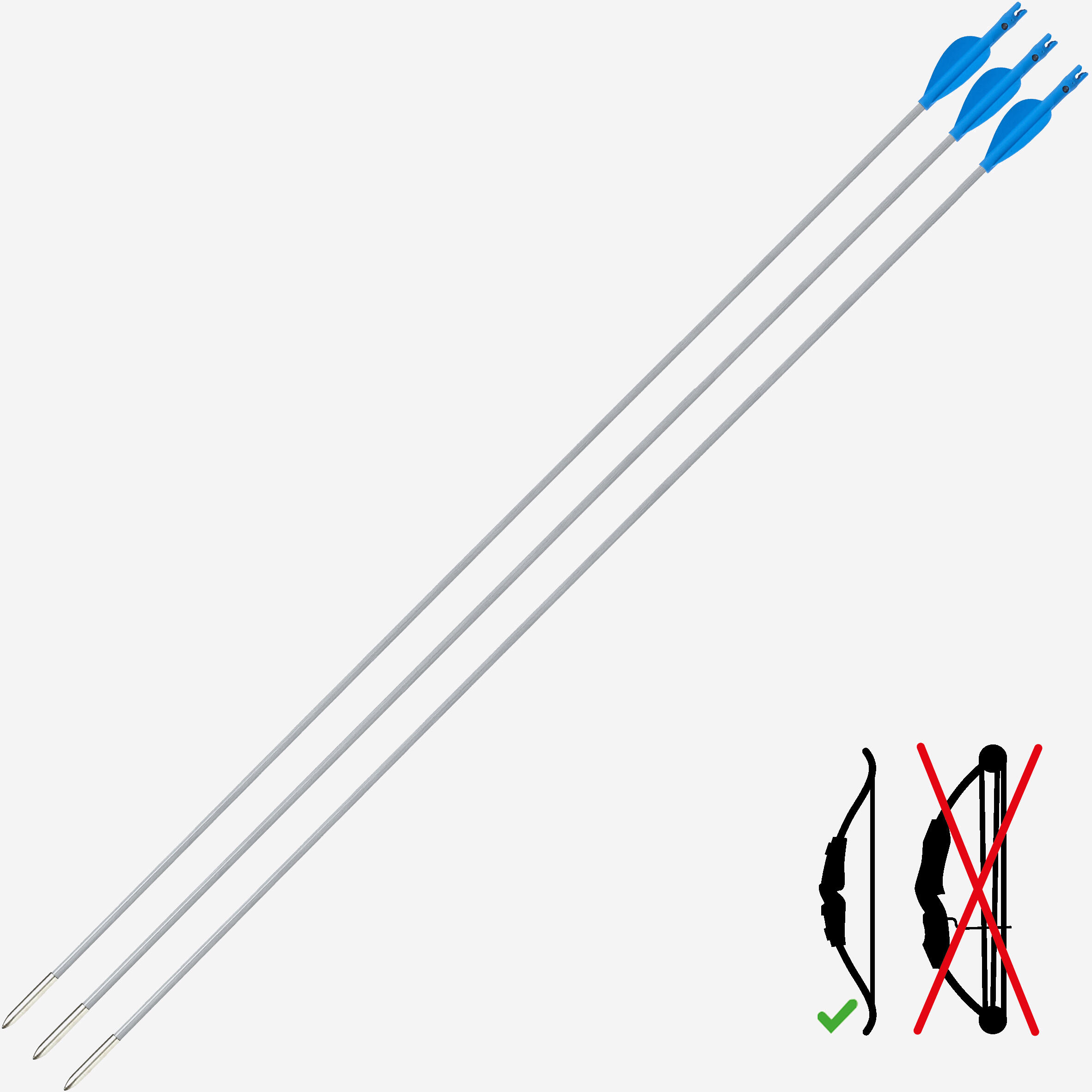 Archery Steel Arrows Discovery 100 (Pack of 3)