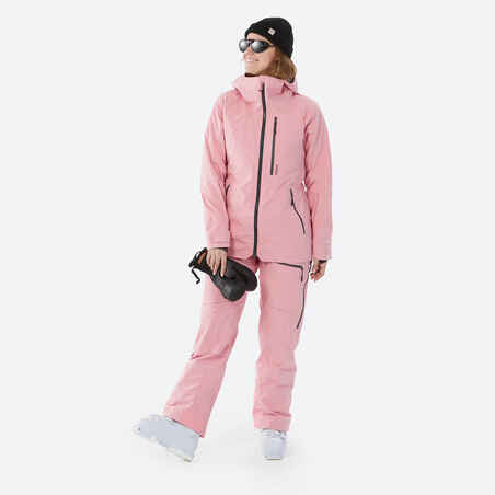 WOMEN’S SKI JACKET FR 500 - PALE PINK