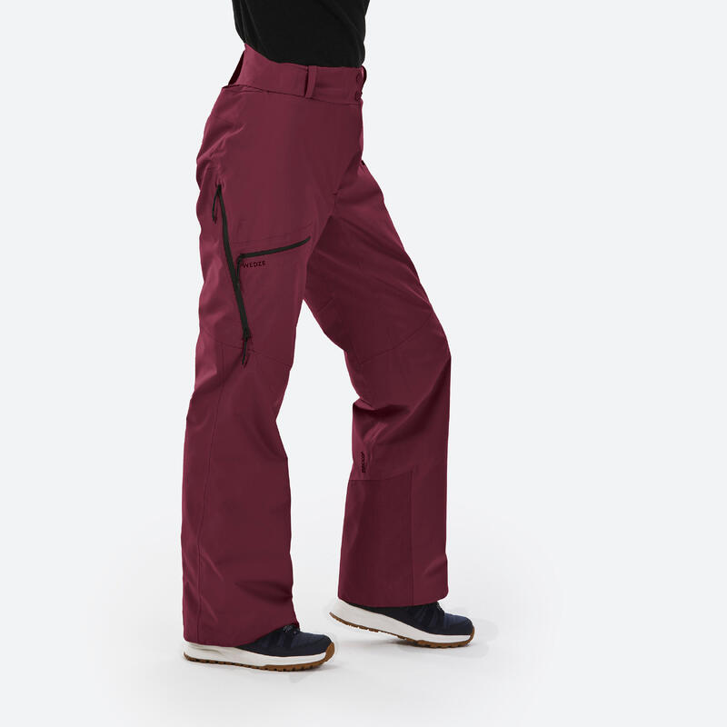 Pantalon de ski femme - FR100 - Bordeaux