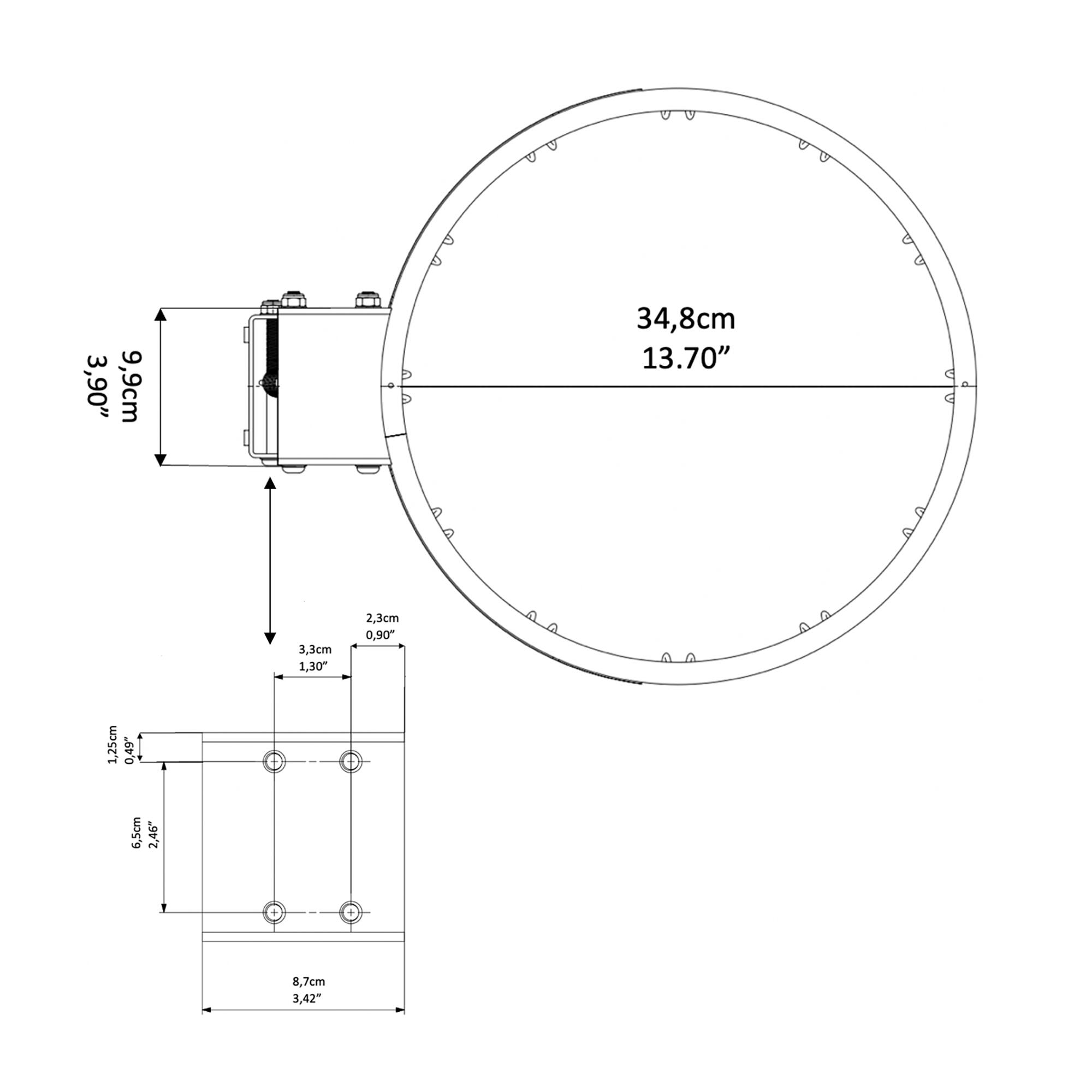 Cercle panier de basket - Cercle K900 Rouge 3/7
