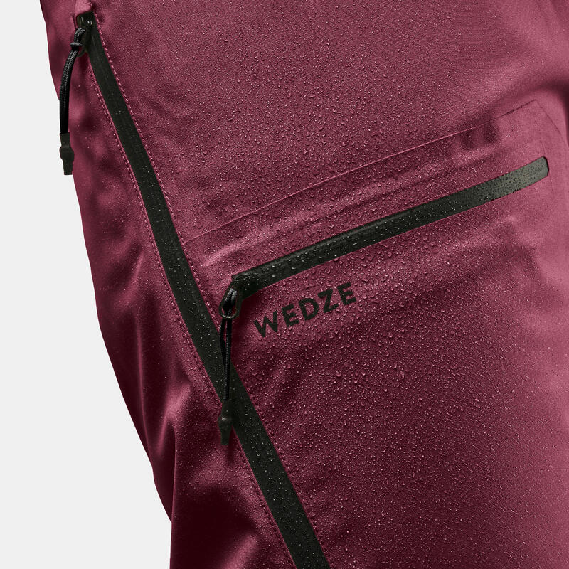 Pantalon Schi freeride FR100 Bordo Damă 