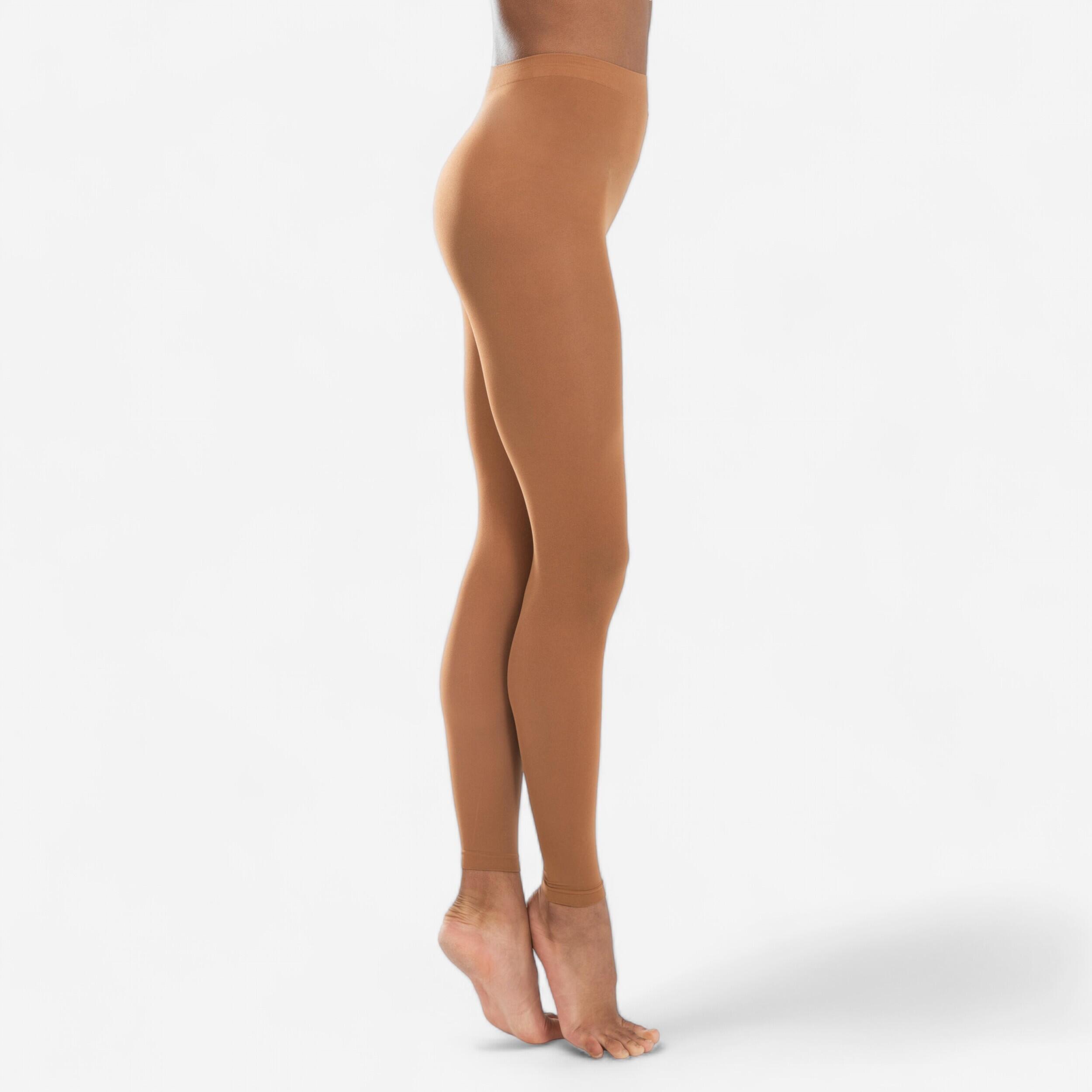 Women's footless ballet tights - Camel