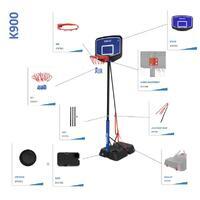 Narandžasti sistem za podešavanje koša za košarku K900