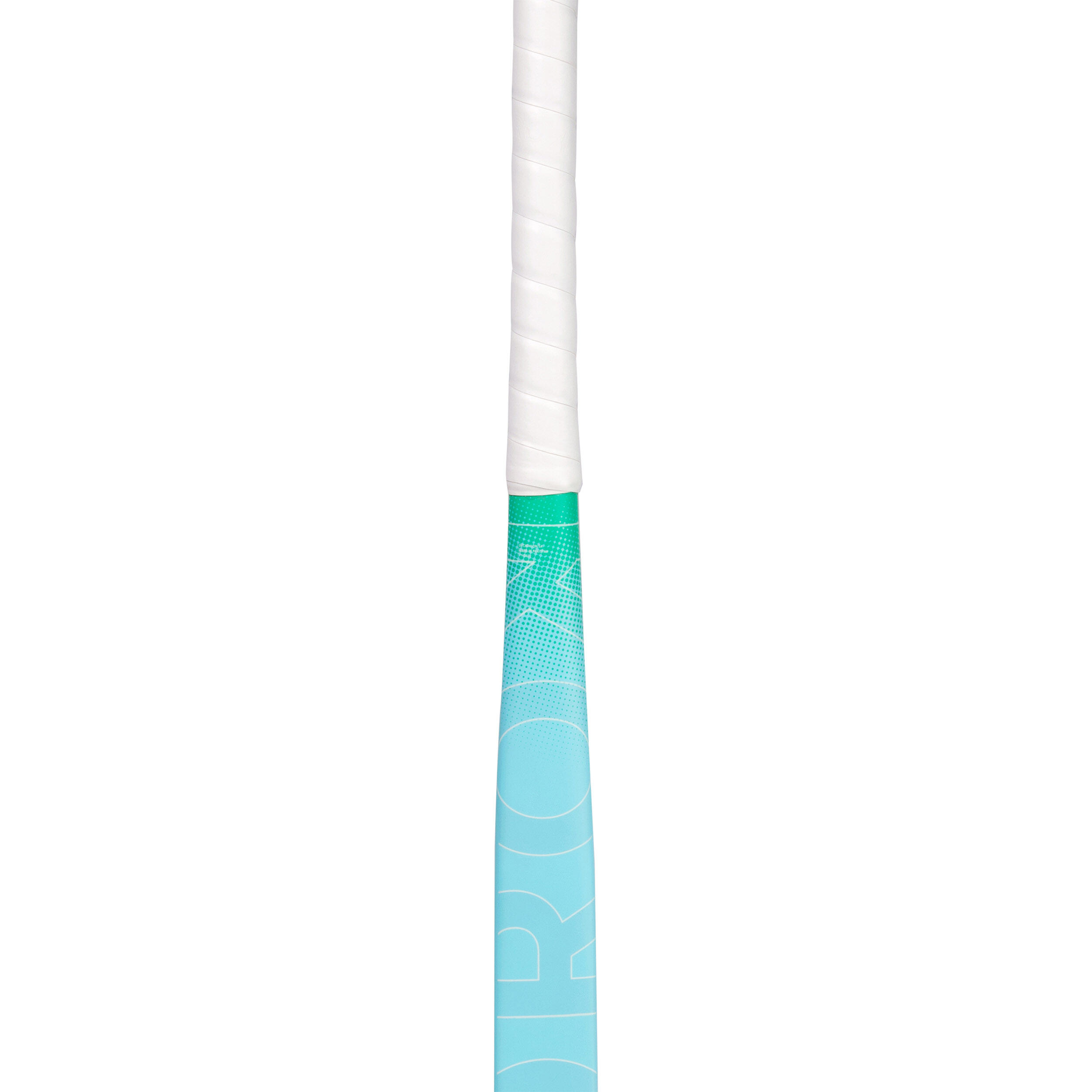 Kids' Fibreglass Mid Bow Field Hockey Stick FH500 - Turquoise/Green 10/10