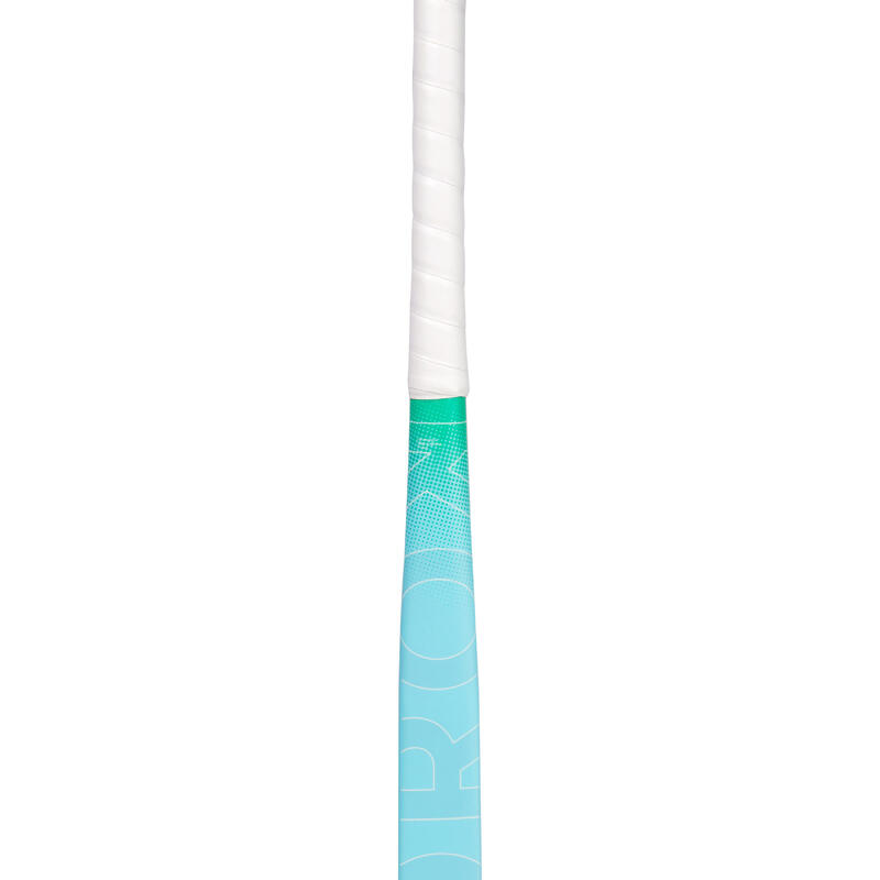 Stick de hockey ado fibre de verre mid bow FH500 turquoise vert