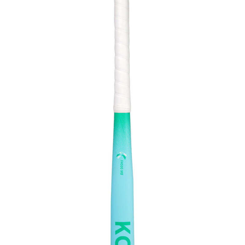 Stick de hockey ado fibre de verre mid bow FH500 turquoise vert
