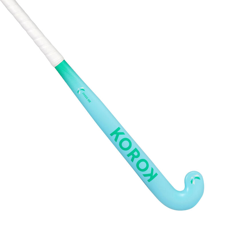 Hockeystick voor junioren mid bow glasvezel FH500 turquoise groen