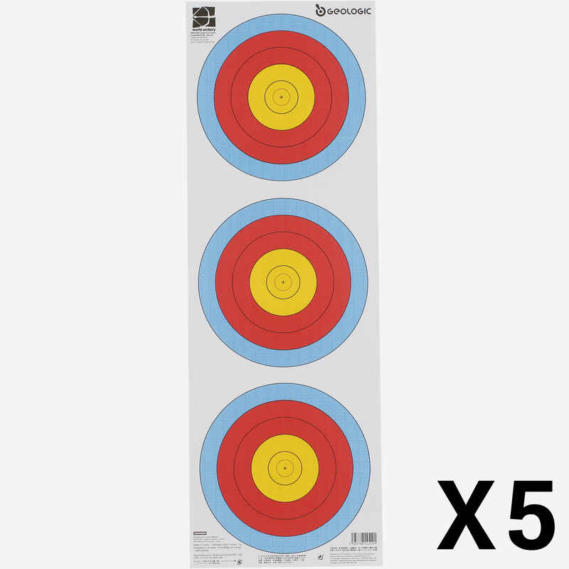 Πρόσωπα στόχου τοξοβολίας 3 στόχων x5