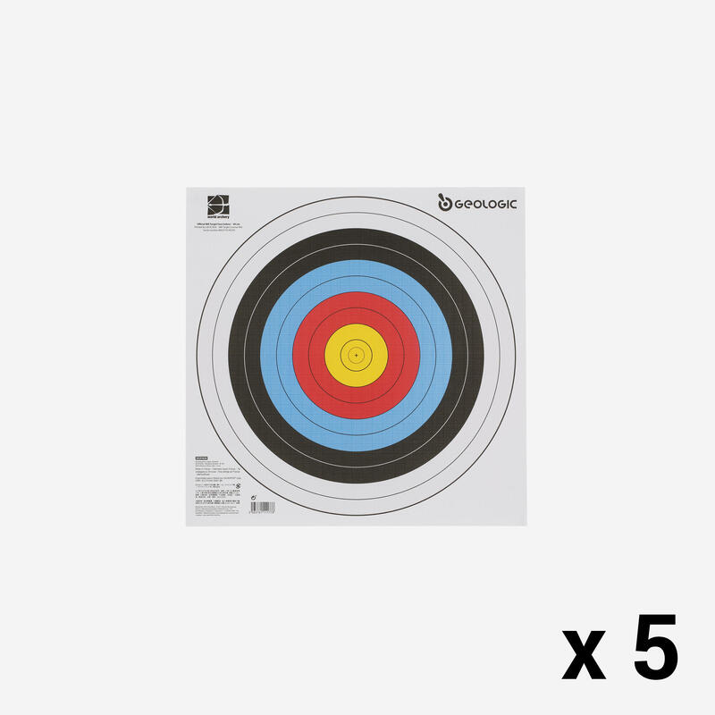5 BLASONS TIR A L'ARC 40X40 cm