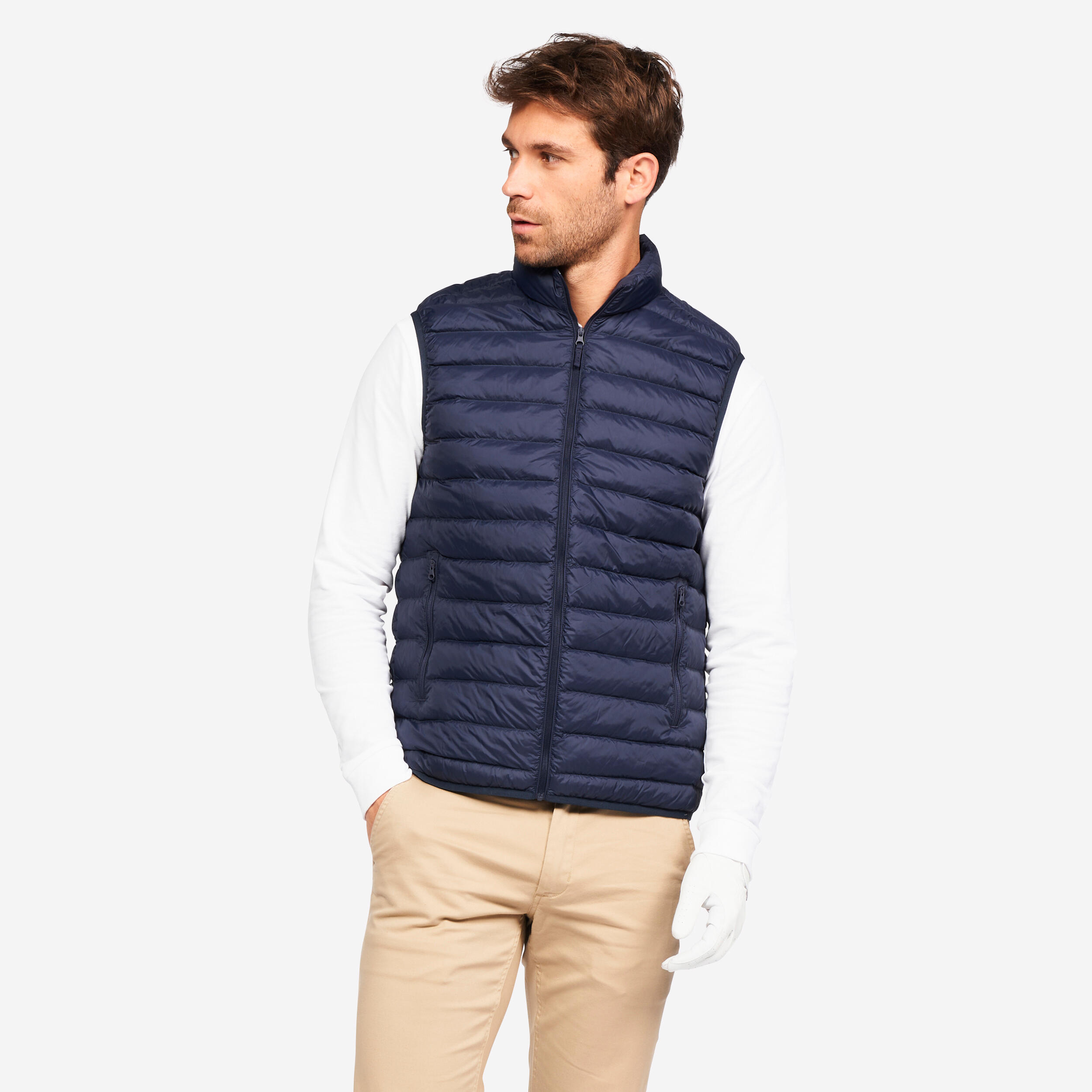 INESIS Men's golf sleeveless down jacket - MW500 navy blue