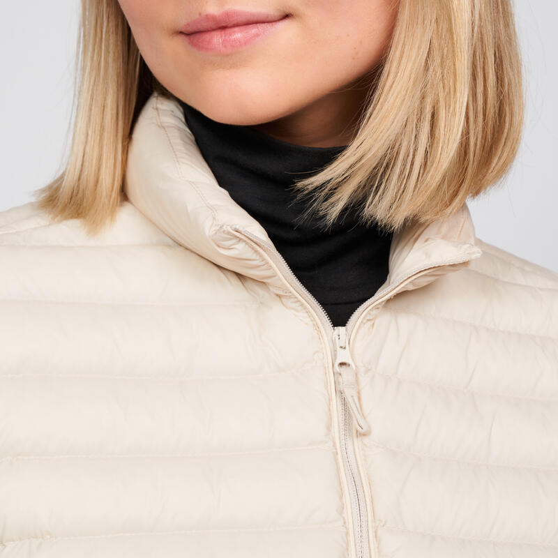 Women's Golf Sleeveless Down Jacket - MW500 Beige