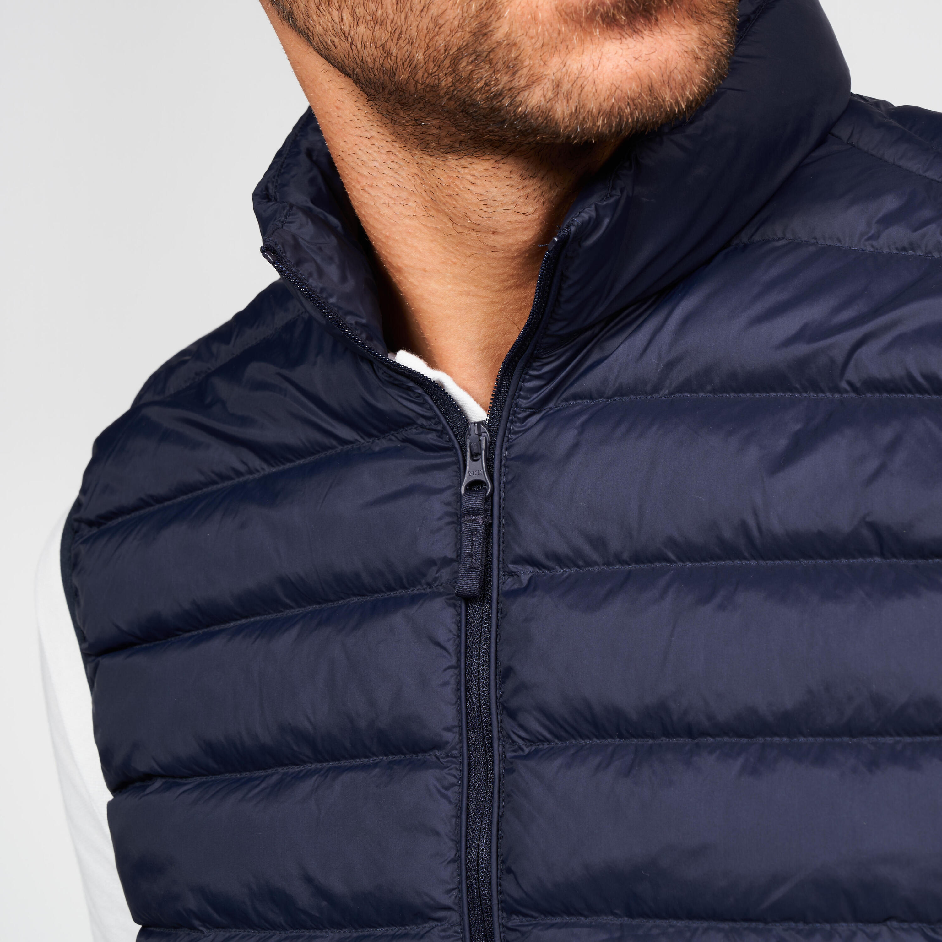 Men's golf sleeveless down jacket - MW500 navy blue 4/8